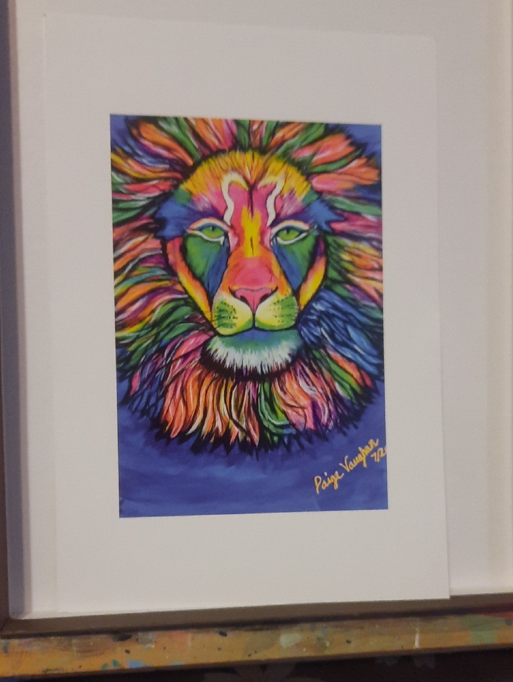 8 X 10 Colorful Lion Wall Art Print No Mat- " The Lion Of Judah" Print